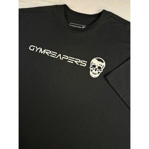 Gymreapers Mens 3X Black Graphic T-Shirt Logo Gym Workout Tee Short Sleeve